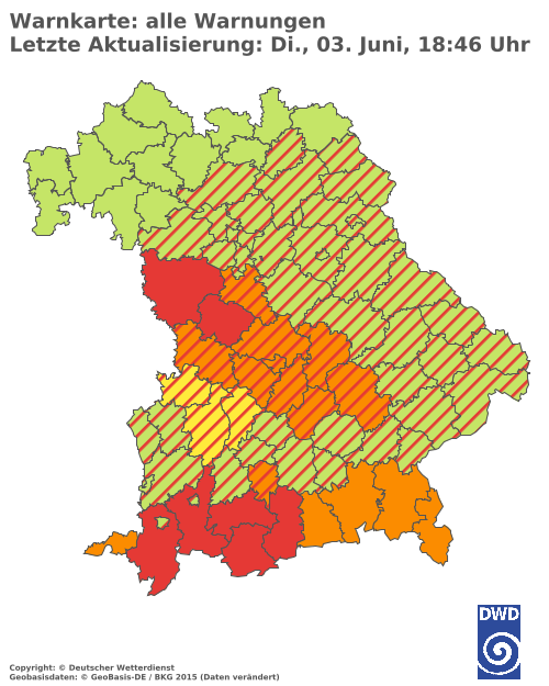 Aktuelle Wetterwarnungen für  Hannover