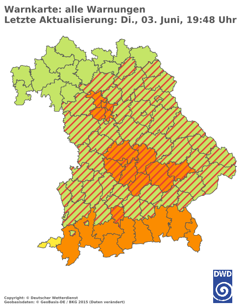 Aktuelle Wetterwarnungen für  Hannover
