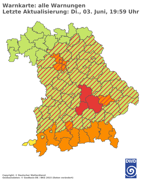 Aktuelle Wetterwarnungen für  Hannover