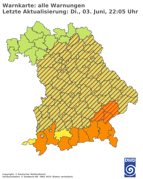Aktuelle Wetterwarnungen für  Hannover