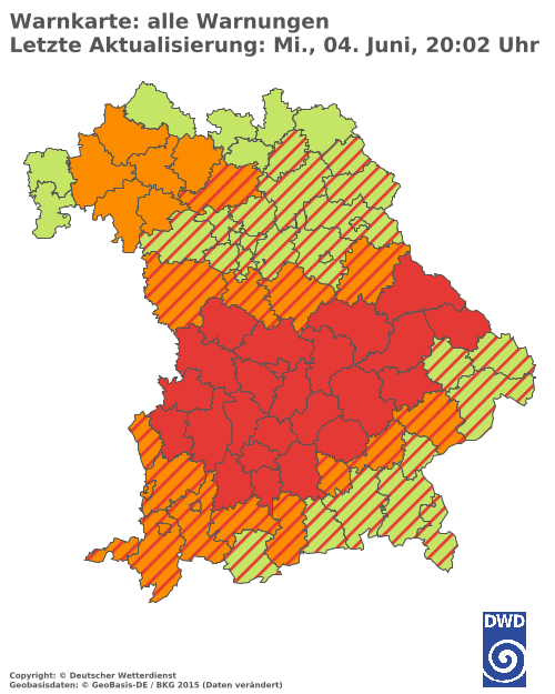 Aktuelle Wetterwarnungen für  Hannover