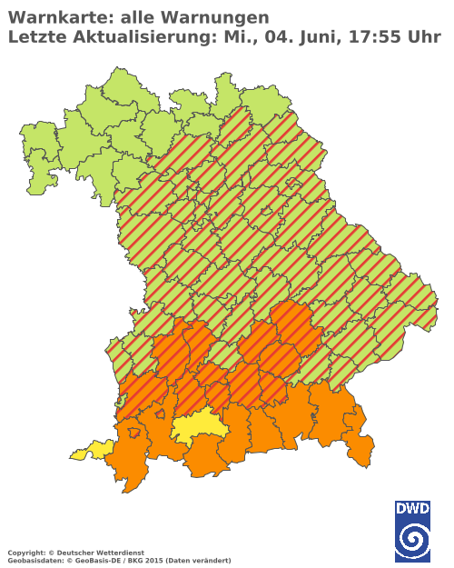 Aktuelle Wetterwarnungen für  Hannover