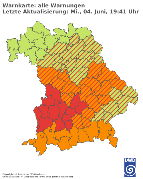 Aktuelle Wetterwarnungen für  Hannover