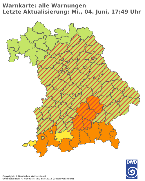 Aktuelle Wetterwarnungen für  Hannover