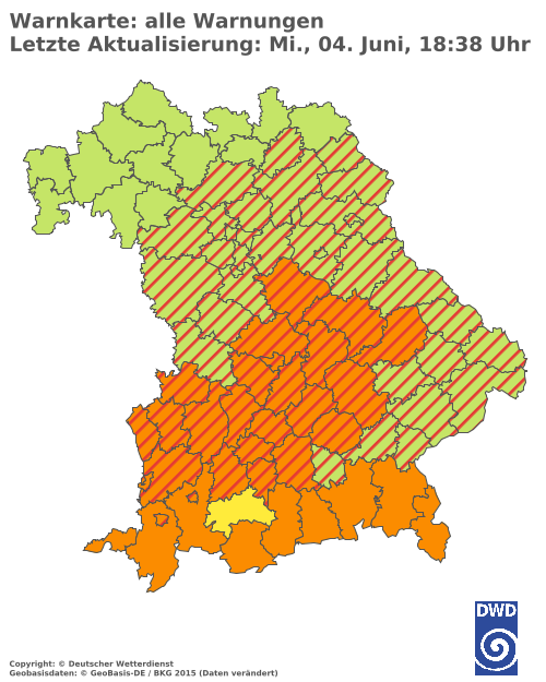 Aktuelle Wetterwarnungen für  Hannover