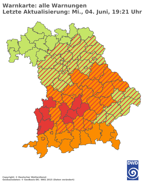 Aktuelle Wetterwarnungen für  Hannover