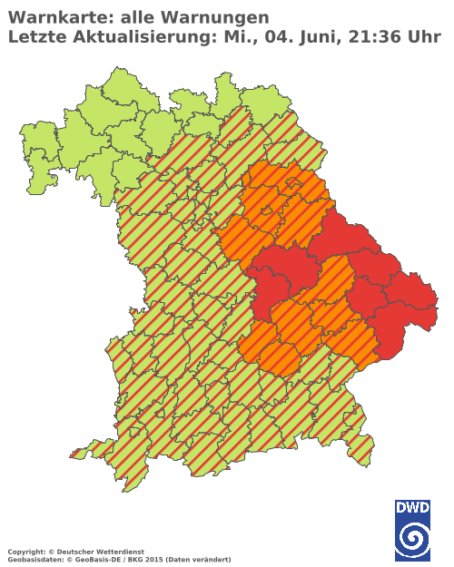 Aktuelle Wetterwarnungen für  Hannover