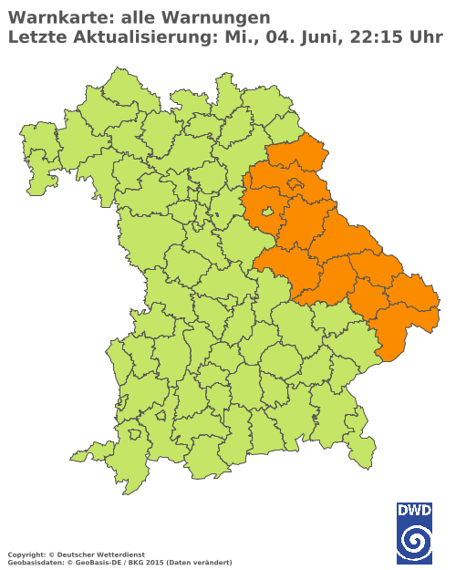 Aktuelle Wetterwarnungen für  Hannover