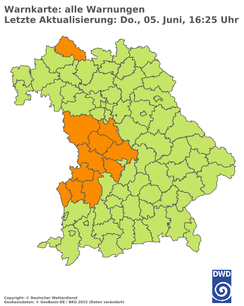 Aktuelle Wetterwarnungen für  Hannover