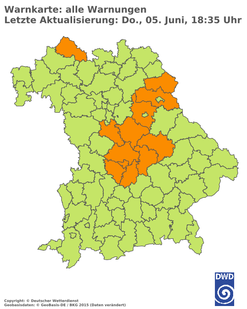 Aktuelle Wetterwarnungen für  Hannover