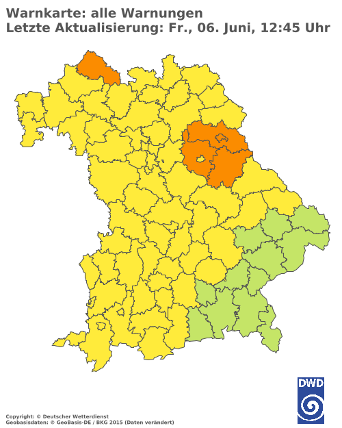 Aktuelle Wetterwarnungen für  Hannover