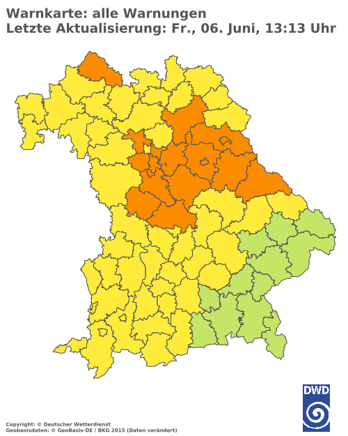 Aktuelle Wetterwarnungen für  Hannover