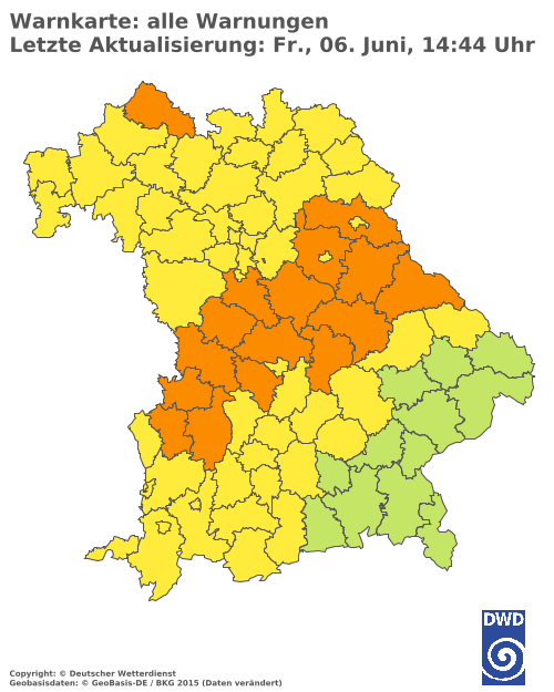 Aktuelle Wetterwarnungen für  Hannover
