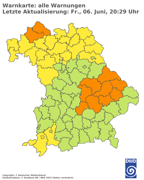 Aktuelle Wetterwarnungen für  Hannover