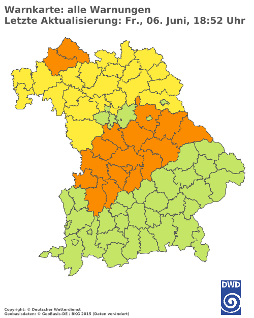 Aktuelle Wetterwarnungen für  Hannover
