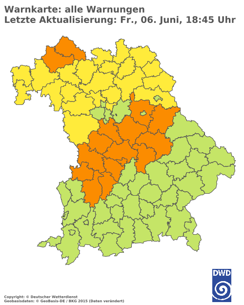Aktuelle Wetterwarnungen für  Hannover