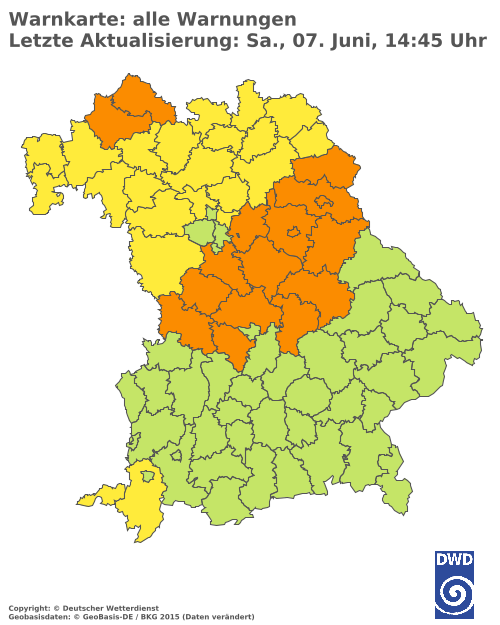 Aktuelle Wetterwarnungen für  Hannover