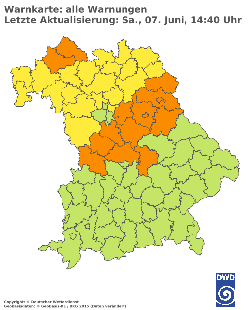 Aktuelle Wetterwarnungen für  Hannover