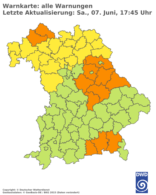 Aktuelle Wetterwarnungen für  Hannover