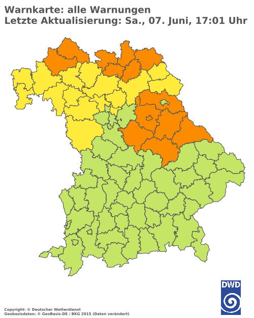 Aktuelle Wetterwarnungen für  Hannover