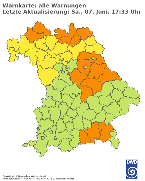 Aktuelle Wetterwarnungen für  Hannover