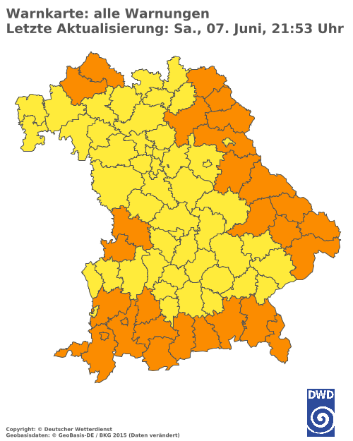 Aktuelle Wetterwarnungen für  Hannover