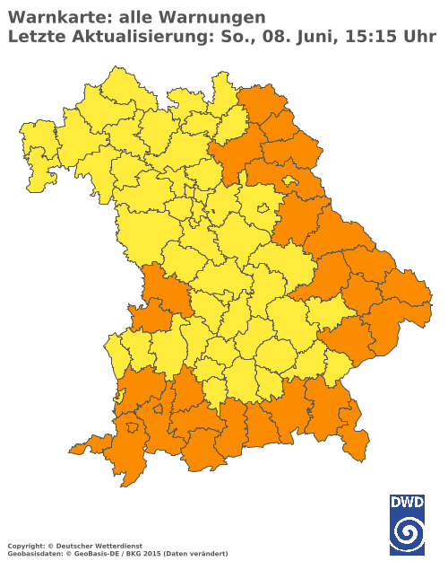 Aktuelle Wetterwarnungen für  Hannover