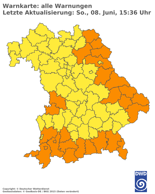 Aktuelle Wetterwarnungen für  Hannover