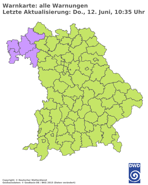 Aktuelle Wetterwarnungen für  Hannover