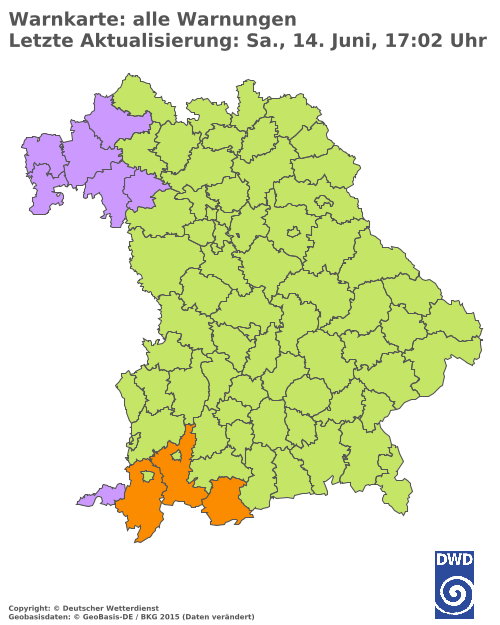 Aktuelle Wetterwarnungen für  Hannover