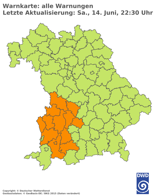 Aktuelle Wetterwarnungen für  Hannover