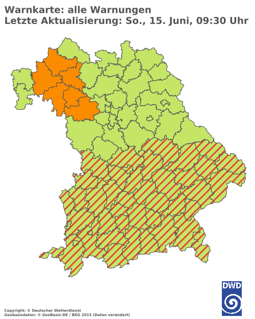 Aktuelle Wetterwarnungen für  Hannover