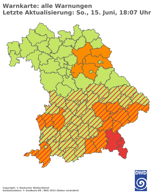 Aktuelle Wetterwarnungen für  Hannover