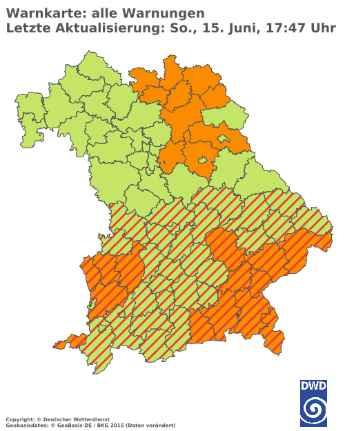 Aktuelle Wetterwarnungen für  Hannover