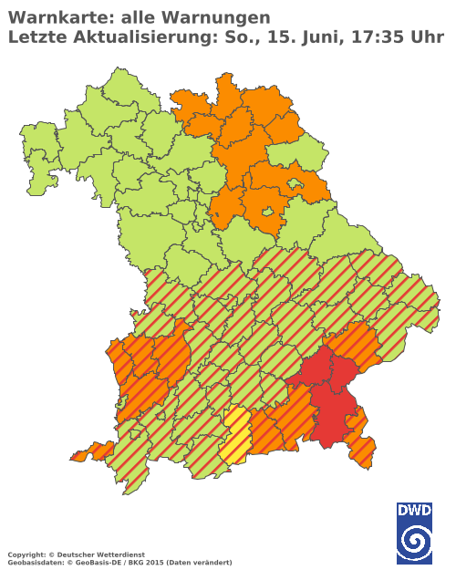 Aktuelle Wetterwarnungen für  Hannover