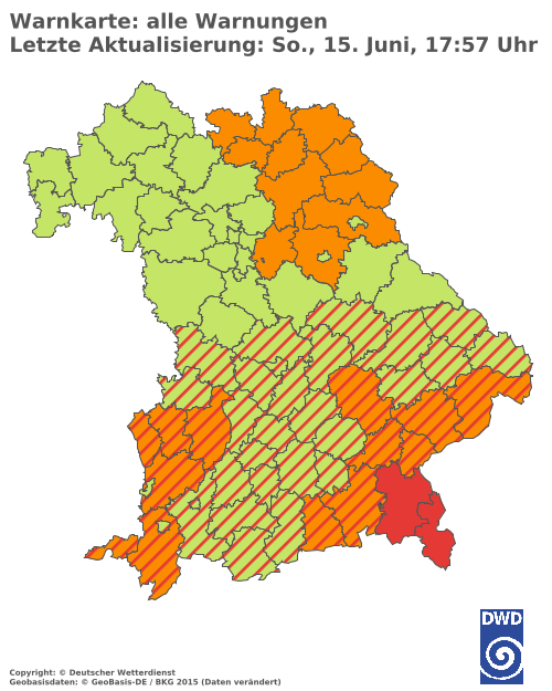 Aktuelle Wetterwarnungen für  Hannover