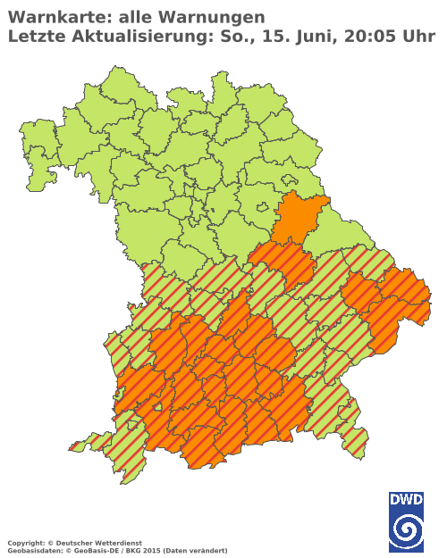 Aktuelle Wetterwarnungen für  Hannover
