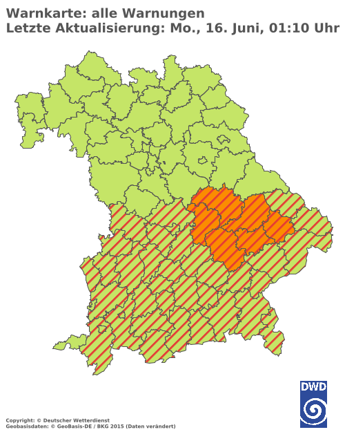 Aktuelle Wetterwarnungen für  Hannover