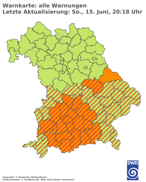 Aktuelle Wetterwarnungen für  Hannover