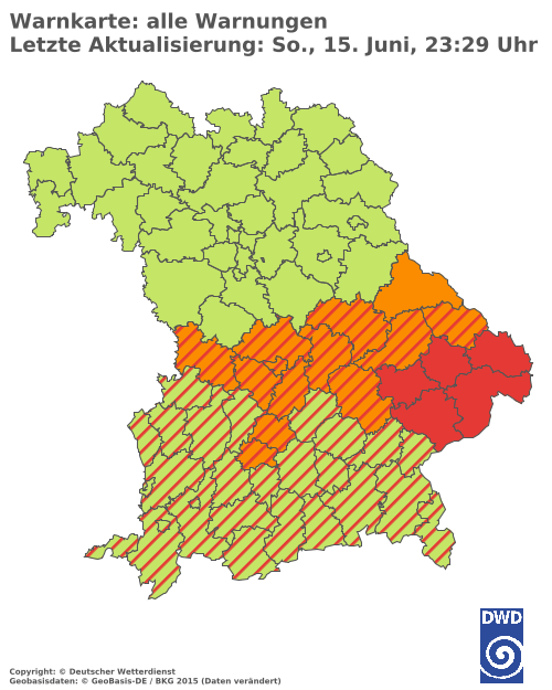 Aktuelle Wetterwarnungen für  Hannover