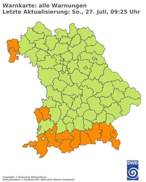 Aktuelle Wetterwarnungen für  Hannover