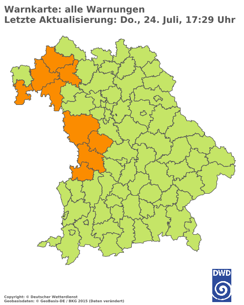 Aktuelle Wetterwarnungen für  Hannover