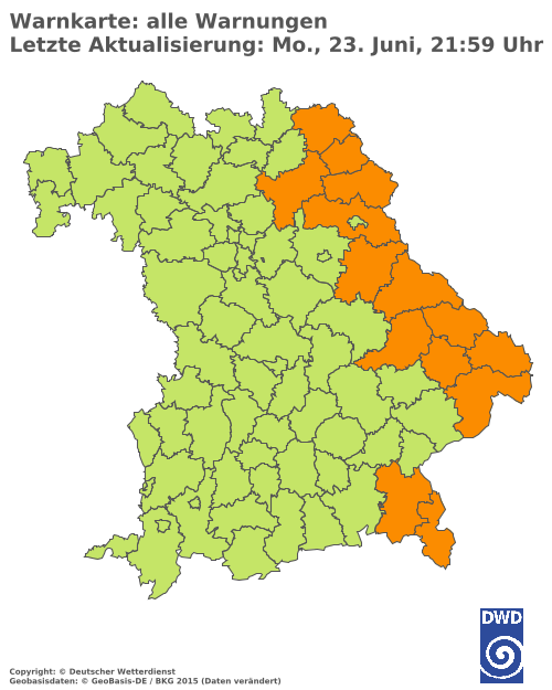 Aktuelle Wetterwarnungen für  Hannover