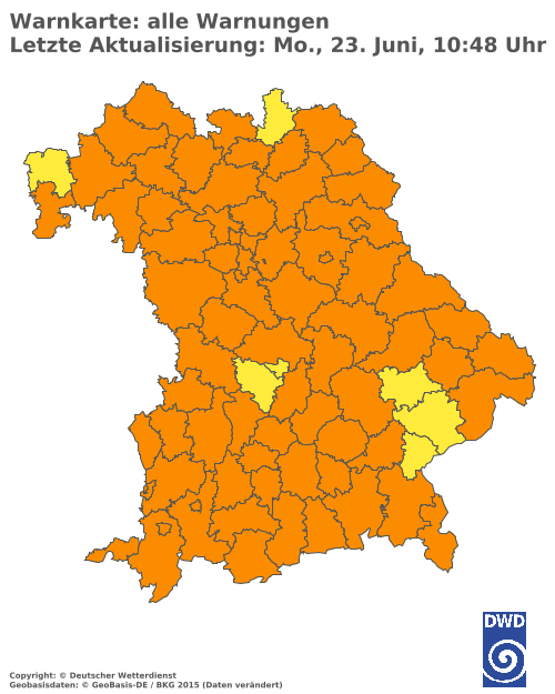 Aktuelle Wetterwarnungen für  Hannover