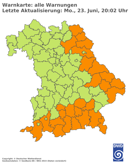Aktuelle Wetterwarnungen für  Hannover