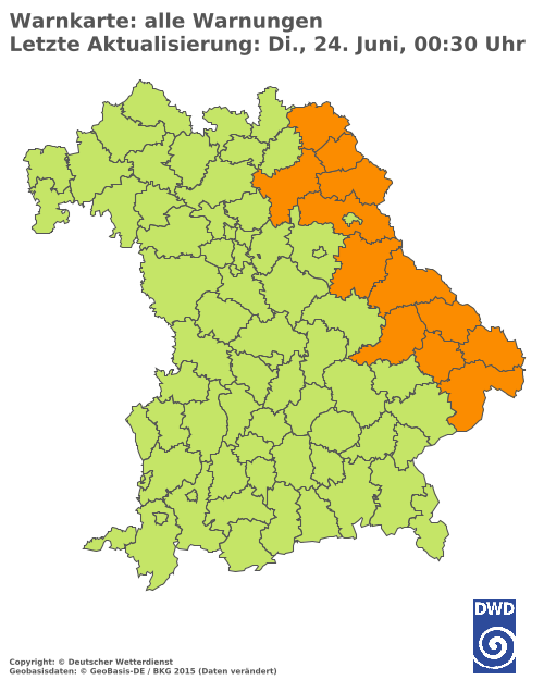 Aktuelle Wetterwarnungen für  Hannover