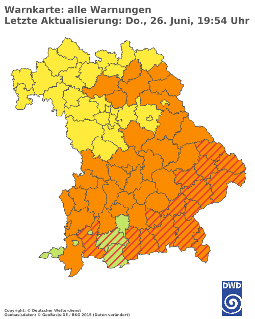 Aktuelle Wetterwarnungen für  Hannover