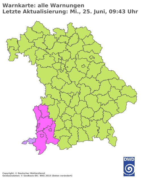 Aktuelle Wetterwarnungen für  Hannover