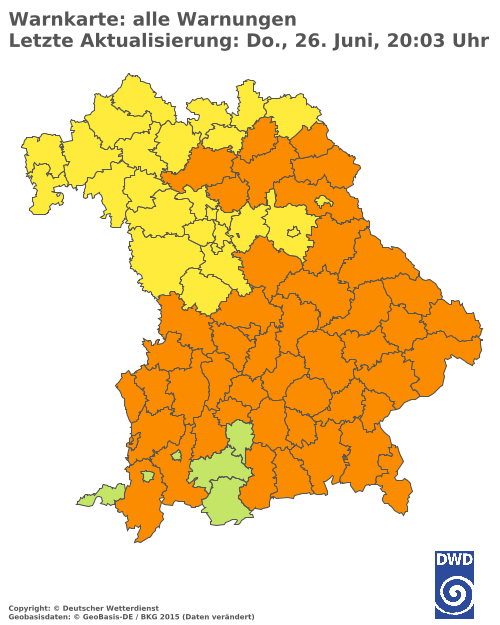 Aktuelle Wetterwarnungen für  Hannover