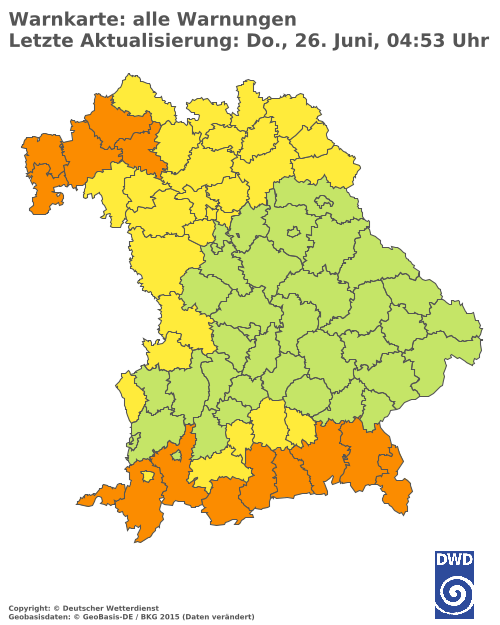 Aktuelle Wetterwarnungen für  Hannover